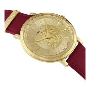 Versace | Accessories | Versace Gold 48mm Red Strap Watch  display picture 2